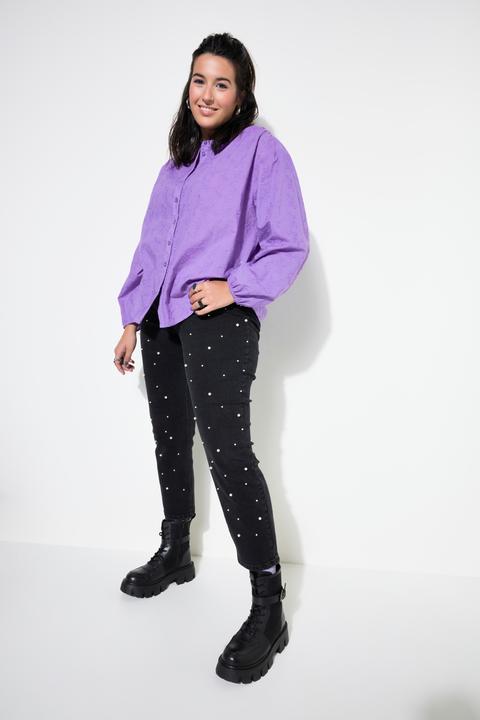 Image du produit Studio Untold Blouse oversize à manches longues ballon, en matière texturée (50, 52)