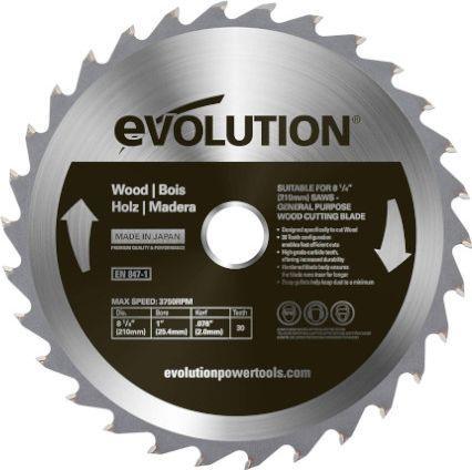 Evolution La lame de scie est conçue pour couper du bois 210 mm t = 30