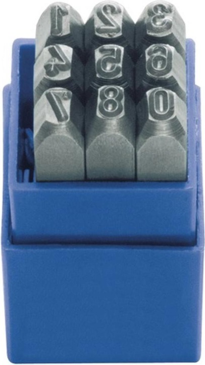 Actual product image Kukko Set of striking numbers 328 9 pieces Numbers 0 - 9 Lettering height 8 mm in plastic box