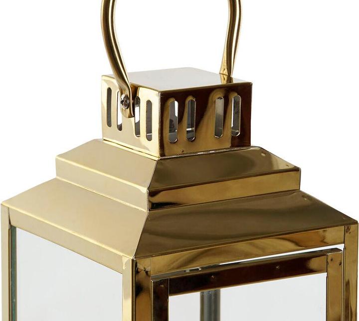 Immagine prodotto DKD Home Decor Laterne Gold Silberfarben Aluminium Kristall 14 x 14 x 35 cm (2 Stück)