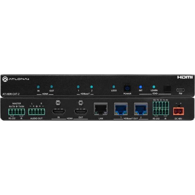 Atlona 4K/HDR HDMI 2.0b HDBaseT HDMI 1 X 2 Distribution Amplifier, Switch Box