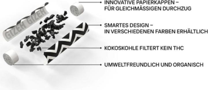 Produktbild Gizeh ProCell Activ Filter Black 6mm - 50 Stk.