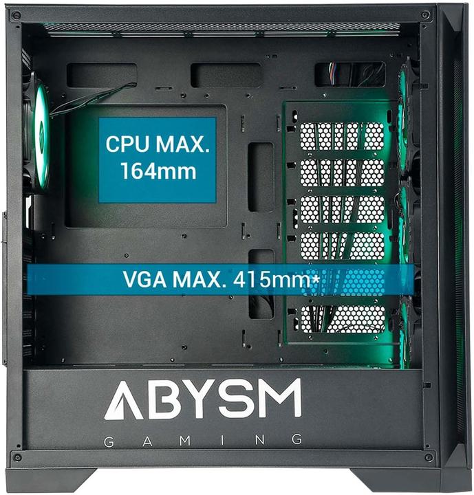 Actual product image Abysm Gaming Danube Mura BX300 Black ARGB (ATX, ITX, mATX)