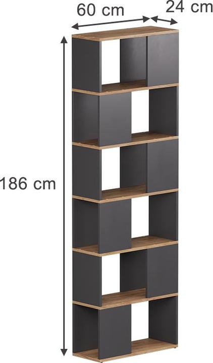 Actual product image Vicco Raumteiler Eneos, Anthrazit/Goldkraft Eiche, 60 x 186 cm