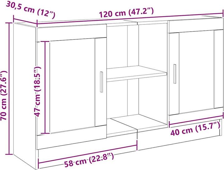 Image du produit vidaXL Sideboard (120 x 30.50 x 70 cm)