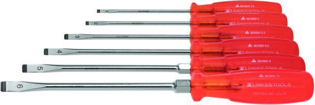 Actual product image PB Swiss Tools Screwdriver set for slot, with "multicraft" handle (Slotted screws)