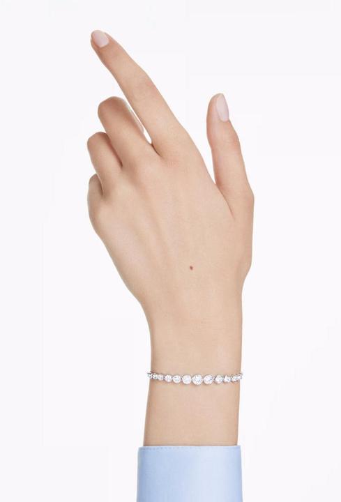 Immagine prodotto Swarovski Imber Tennis Armband Gemischte Rundschliffe Weiss (24 cm, Metallo Swarovski)
