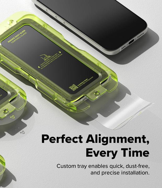 Produktbild Ringke - Easy Slide Tempered Glass (2 pack) - iPhone 17 - Clear (2 Stk., Apple iPhone 17)