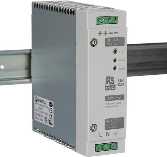 Actual product image RS PRO Din Rail Power Supply, 120W, 24V Output