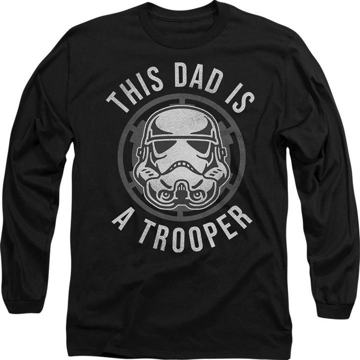 Actual product image Star Wars Unisex Adult Dad Is A Trooper Fathers Day T-Shirt (S)