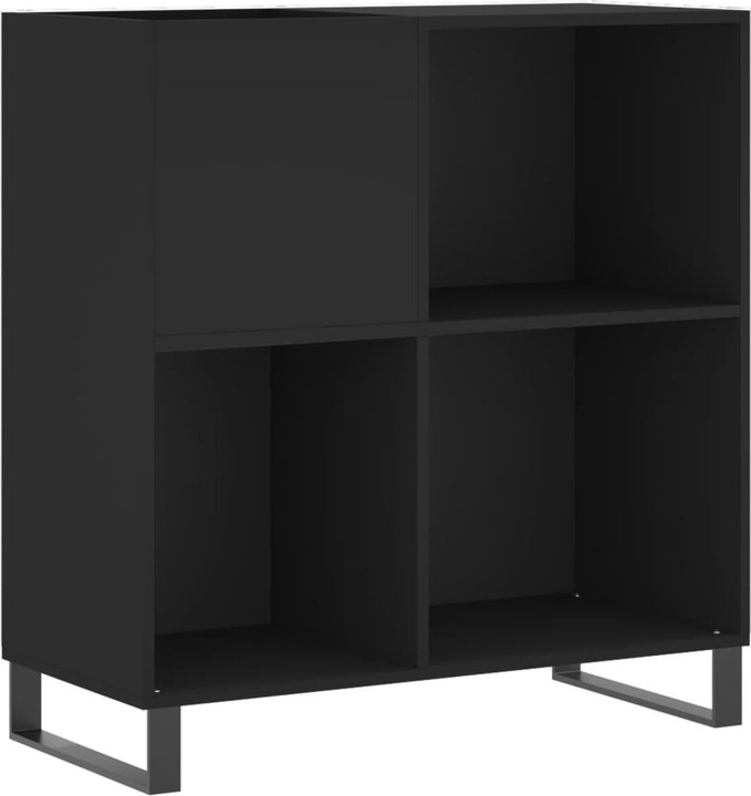 Immagine prodotto VidaXL Plattenschrank Schwarz 84,5x38x89 cm Holzwerkstoff, Farbe (84,5 x 38 x 89 cm)