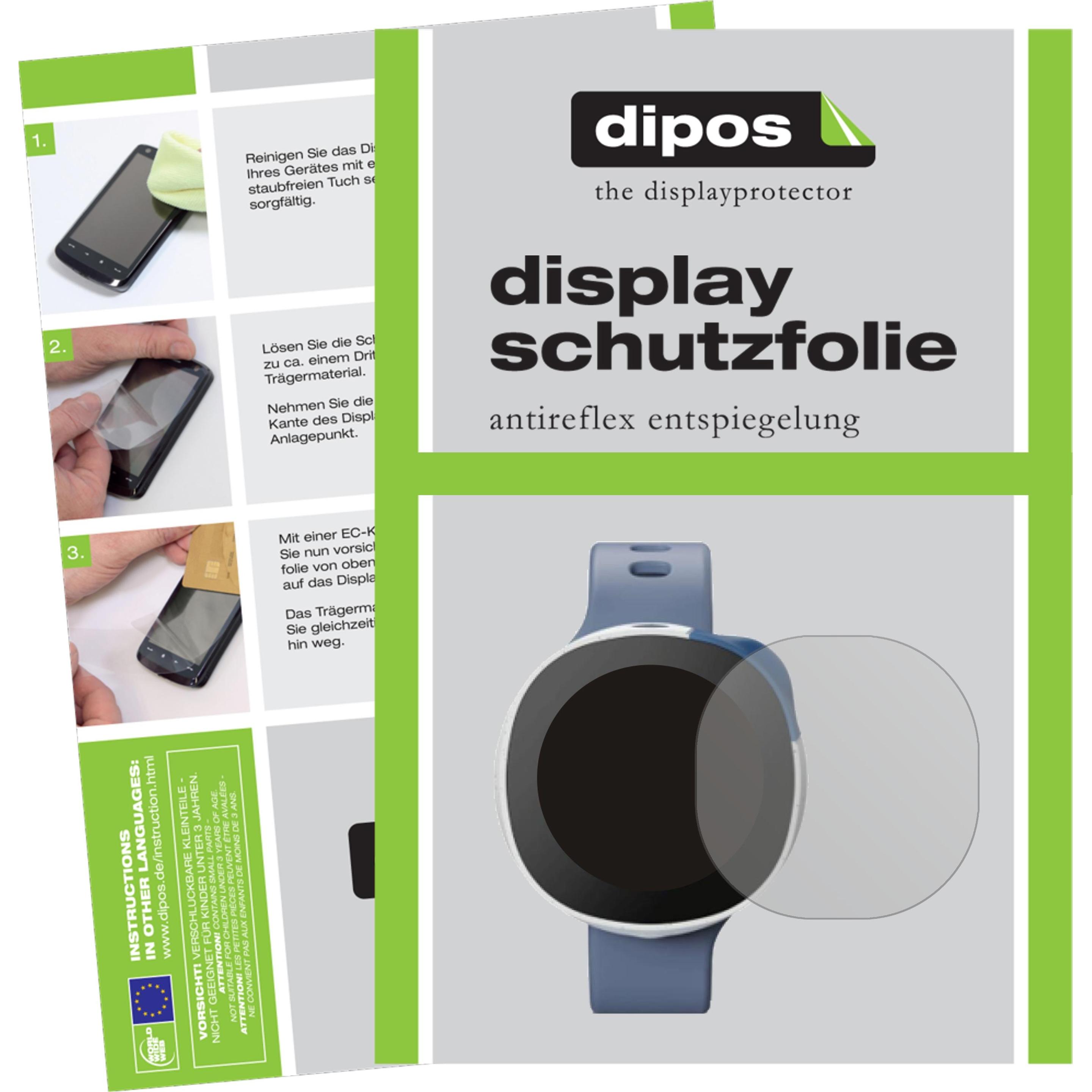 Dipos Displayschutzfolie Antireflex, Smartwatch Schutzfolie, Transparent