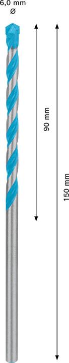 Productafbeelding Bosch Professional Zubehör Expert CYL-9 MultiConstructieboor, 6 x 90 x 150 mm, d 5,5 mm (6 millimeter)