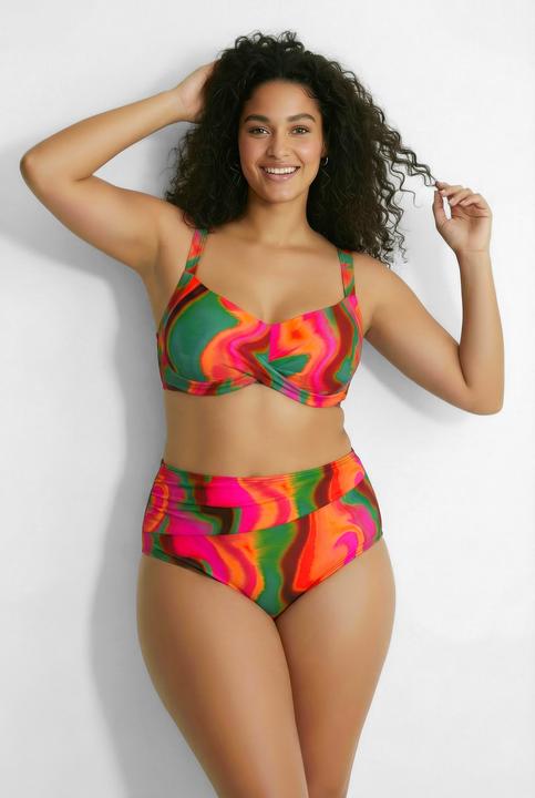 Immagine prodotto Ulla Popken Bikini, Farbverlauf, Softcups, drapiert, recycelt (44)