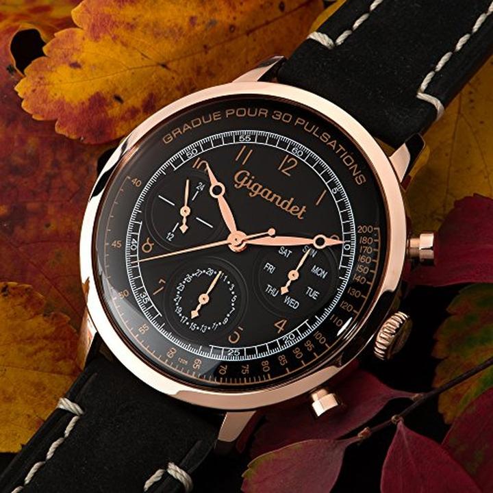 Image du produit Gigandet Analogue vintage multifonction étanche avec bracelet cuir (Montre analogique)