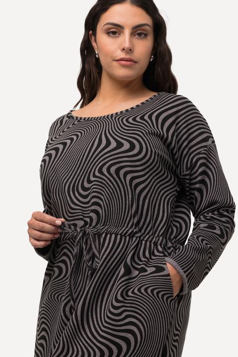 Immagine prodotto Ulla Popken Abito loungewear dal taglio oversize con scollo a girocollo, maniche lunghe e tasche (50, 52)