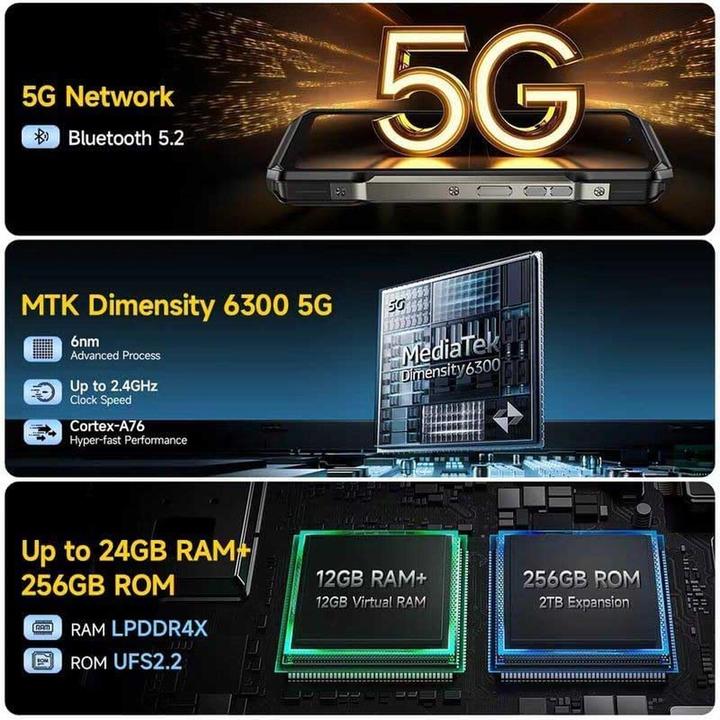 Produktbild Ulefone Armor 27 Pro (256 GB, Black, 6.78", Dual SIM, 5G)