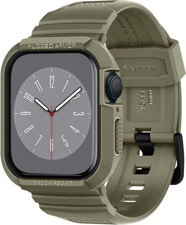 Produktbild Spigen RUGGED ARMOR?PRO? APPLE WATCH 4 / 5 / 6 / 7 / 8 / SE (44 / 45 MM) VINTAGE KHAKI (44 mm, 45 mm, Thermoplastic polyurethane (TPU))
