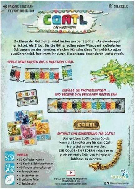 Immagine prodotto SG007 - Cóatl- gioco di carte, per 1-4 giocatori, da 10 anni (edizione DE) (Tedesco)
