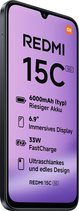 Image du produit Xiaomi Redmi 15C 4G (128 Go, Midnight Black, 6.90", Double SIM, 4G)