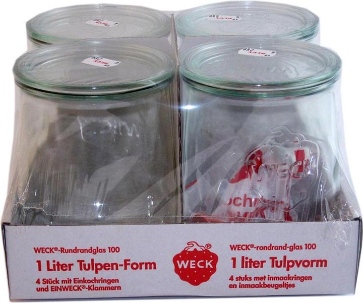 Produktbild Weck Rundrandglas Tulpe 100 (4 Stk., 1 l)