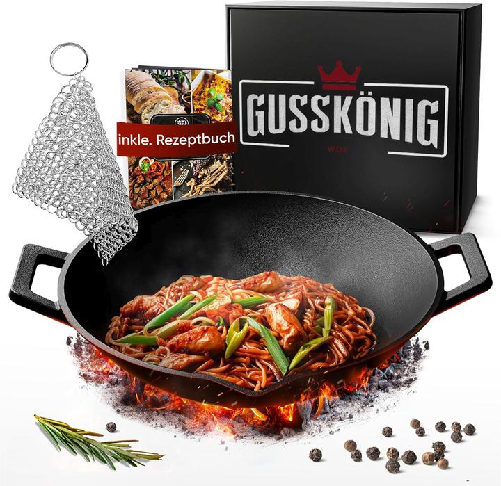Actual product image Gusskönig Wok (Cast iron, 36 x 10 cm)