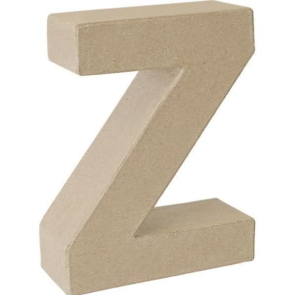 Knorr Prandell Pappmache 3D-Buchstabe Z 17,5x13,5x5,5 cm natur