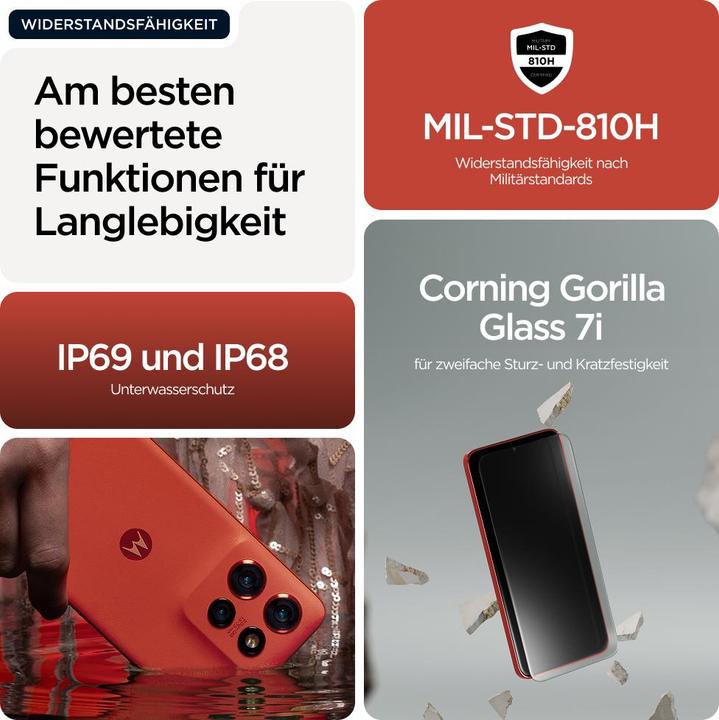 Immagine prodotto Motorola Edge 60 Neo (256 GB, PANTONE Poinciana, Red, 6.36", Doppia SIM, 5G)