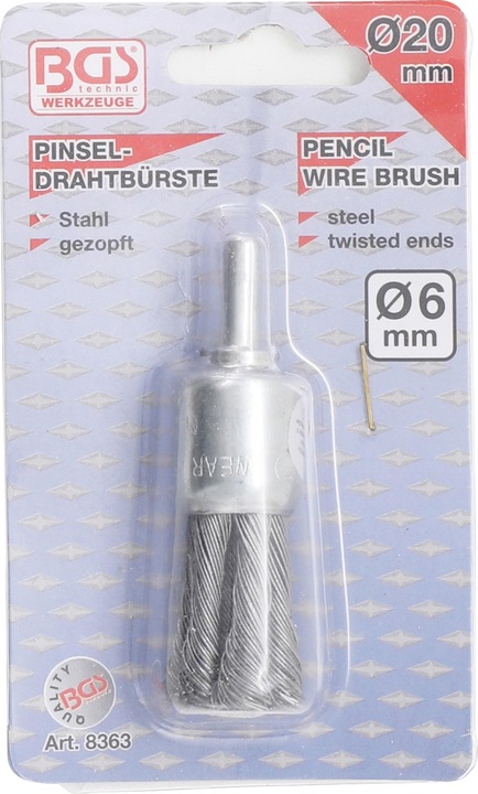 Actual product image BGS Steel Wire Brush 20 mm