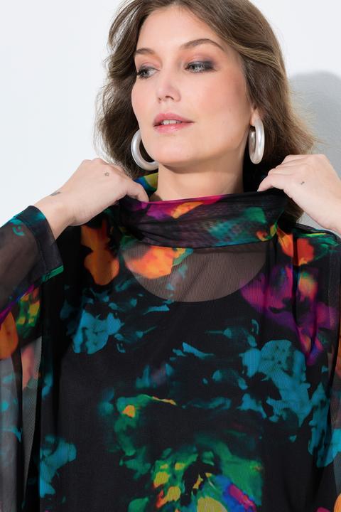 Produktbild Miamoda Mesh-Bluse, oversized, Blüten-Muster (46, 48)