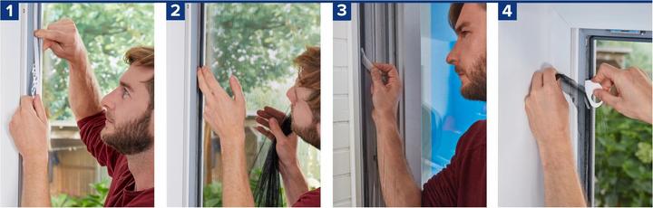 Immagine prodotto tesa Zanzariera COMFORT per finestre, con nastro velcro, autoadesiva, senza forare (170 x 180 cm)