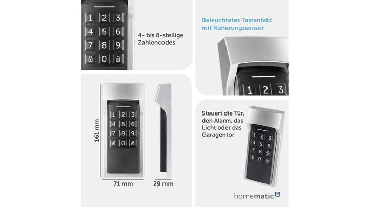 Actual product image Homematic IP Keypad HmIP-WKP (Electronic numerical code)