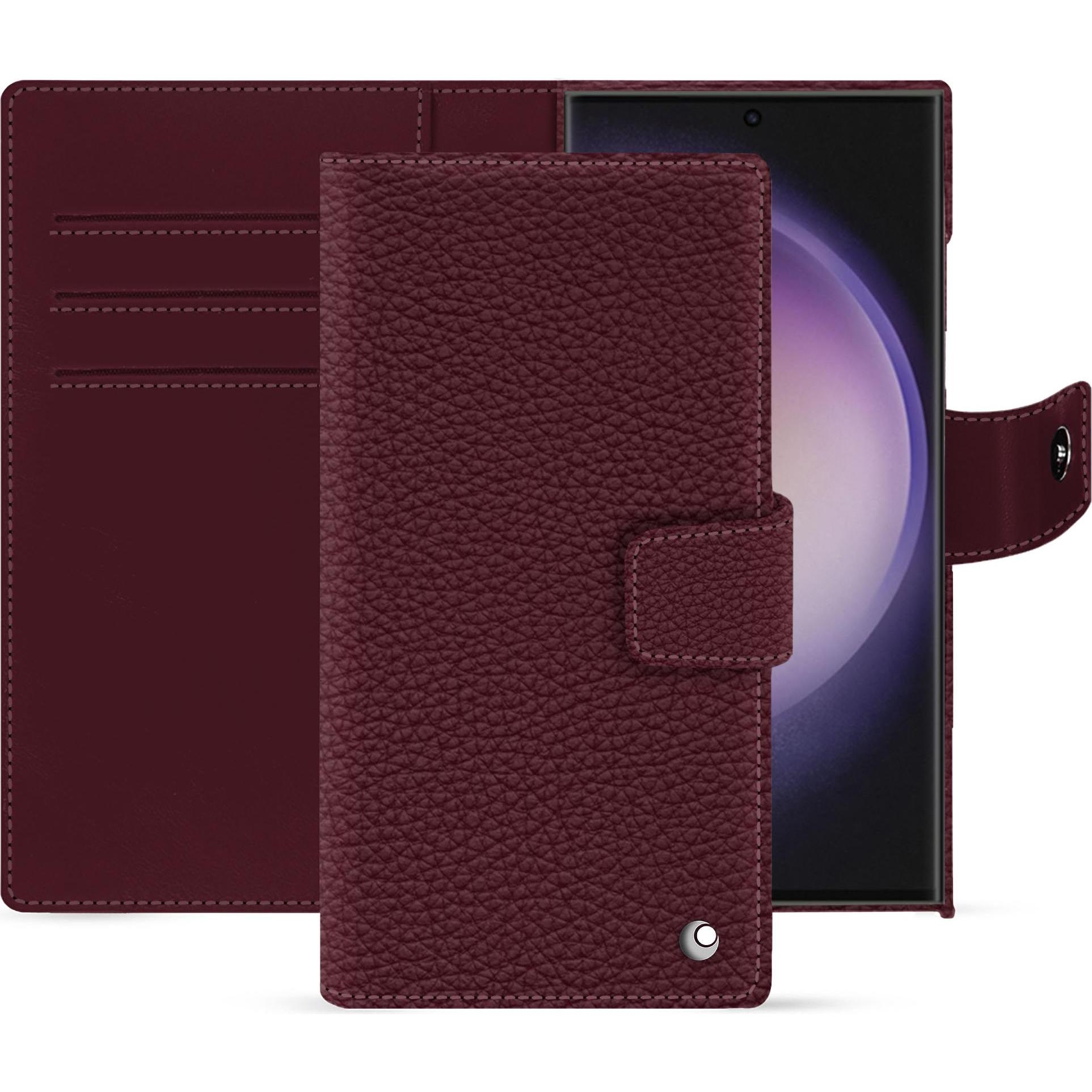 Noreve Lederschutzhülle (Samsung Galaxy S24 Ultra), Smartphone Hülle, Violett