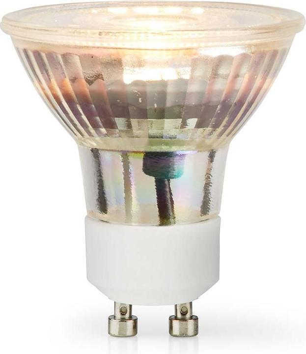 Nedis LBGU10P164 Lampe LED GU10 Spot 4,5 W 345 lm 2700 K blanc chaud Nombre de lampes dans l'emballage (GU10, 4.50 W, 345 lm, 1 x, F)
