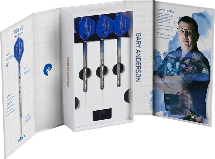 Actual product image Unicorn Phase 3 World Champion Gary Anderson Steel Dart Presentation Box (21 g)