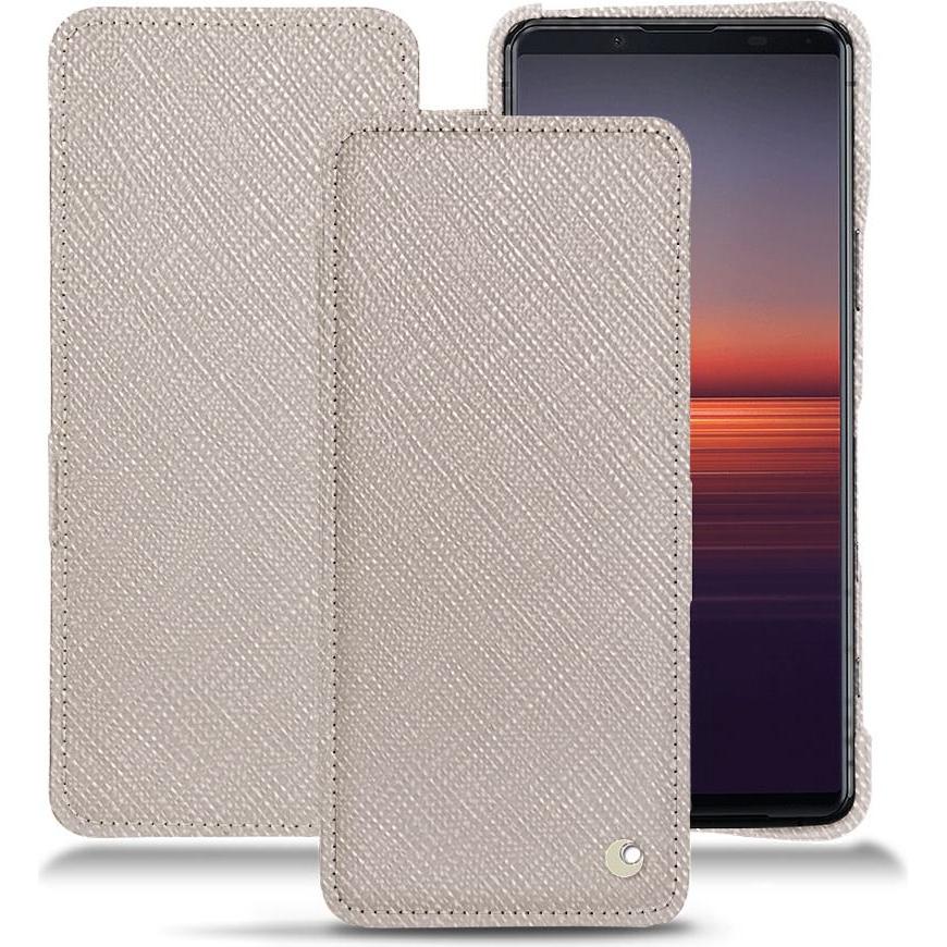 Noreve Lederschutzhülle horizontal (Sony Xperia 5 II), Smartphone Hülle, Beige