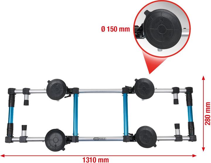Produktbild KS Tools Vierfach-Saugheber, 50 kg (100 kg)