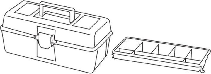 Actual product image Velleman - Toolbox - 310 x 160 x 130 mm - with Tray (1 pieces)