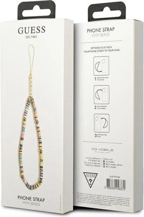 Actual product image Guess suspensija GUSTPEAM Phone Strap/Heishi Beads multicolor