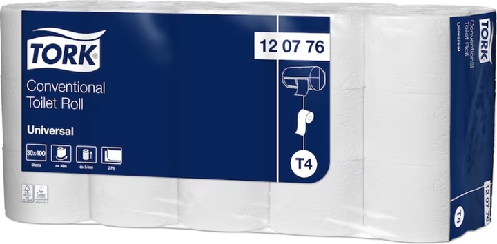 Actual product image Tork Toilet paper T4 Universal 2-ply 30 rolls (30 x)