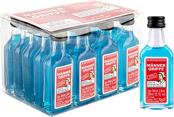 Actual product image Männer Grippe Shot Ice - Mint - Liqueur BOX / Germany (20 x 2 cl)