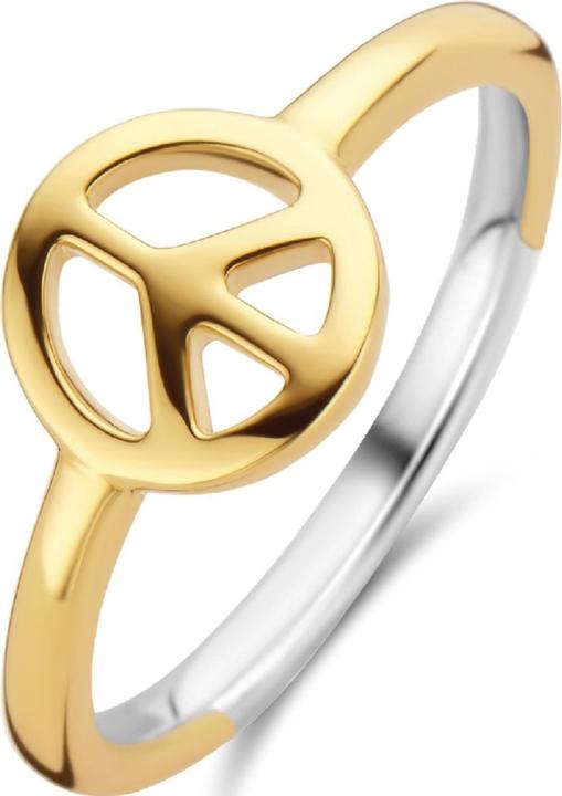 Immagine prodotto Ti Sento Milano Anello con simbolo della pace placcato oro 12222SY (56, 925 Argento)