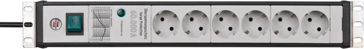Brennenstuhl 48,30cm (19") contactdoosstrook Premium-Line, 6-voudig (6 x, CEE 7/3, 3 m)
