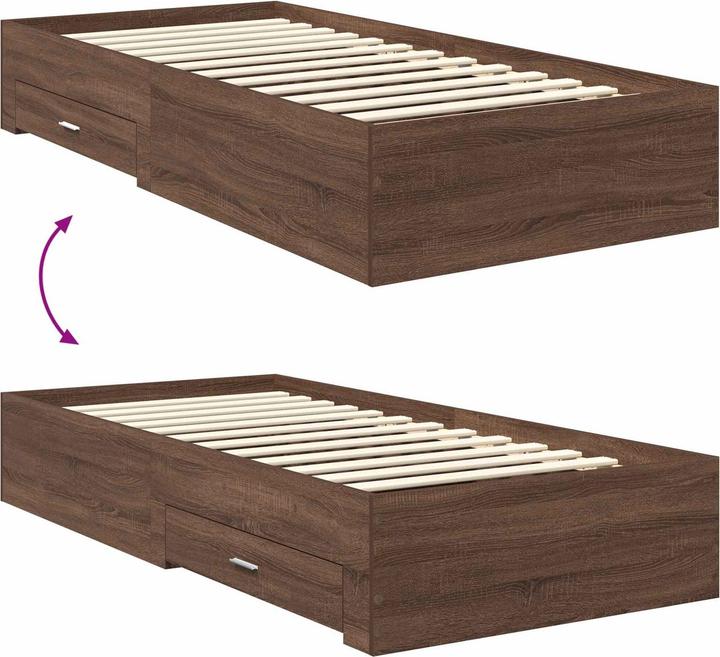 Actual product image vidaXL Modernes Bett (90 x 190 cm)