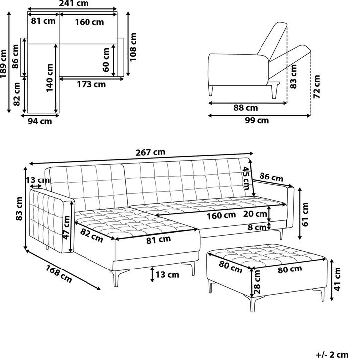 Actual product image Beliani Aberdeen (Corner sofa)