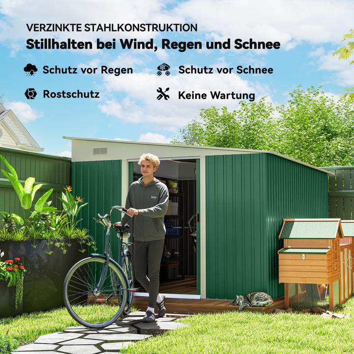 Produktbild Outsunny Gerätehaus Stahl Grün