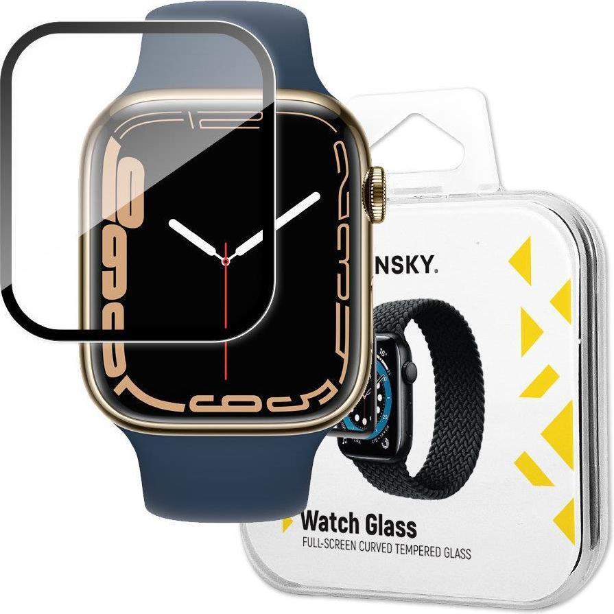 Wozinsky Watch Glass vetro ibrido per Apple Watch 7/8 mm nero, Accessori per smartwatch, Nero