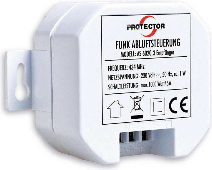 Actual product image M-E Radio extract air control unit AS 6020 15012 Built-in version with wireless mini