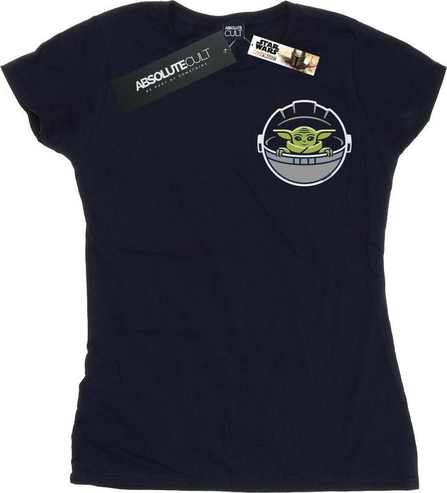 Immagine prodotto Star Wars The Mandalorian The Child Drawn Breast Print Maglietta Donna (M)