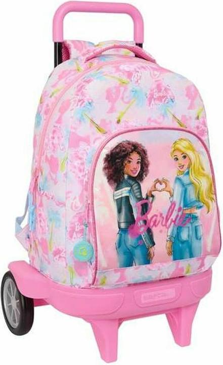 Actual product image Safta Barbie Painterly Detachable Kids Rolling Backpack with Wheels, Compact and Versatile